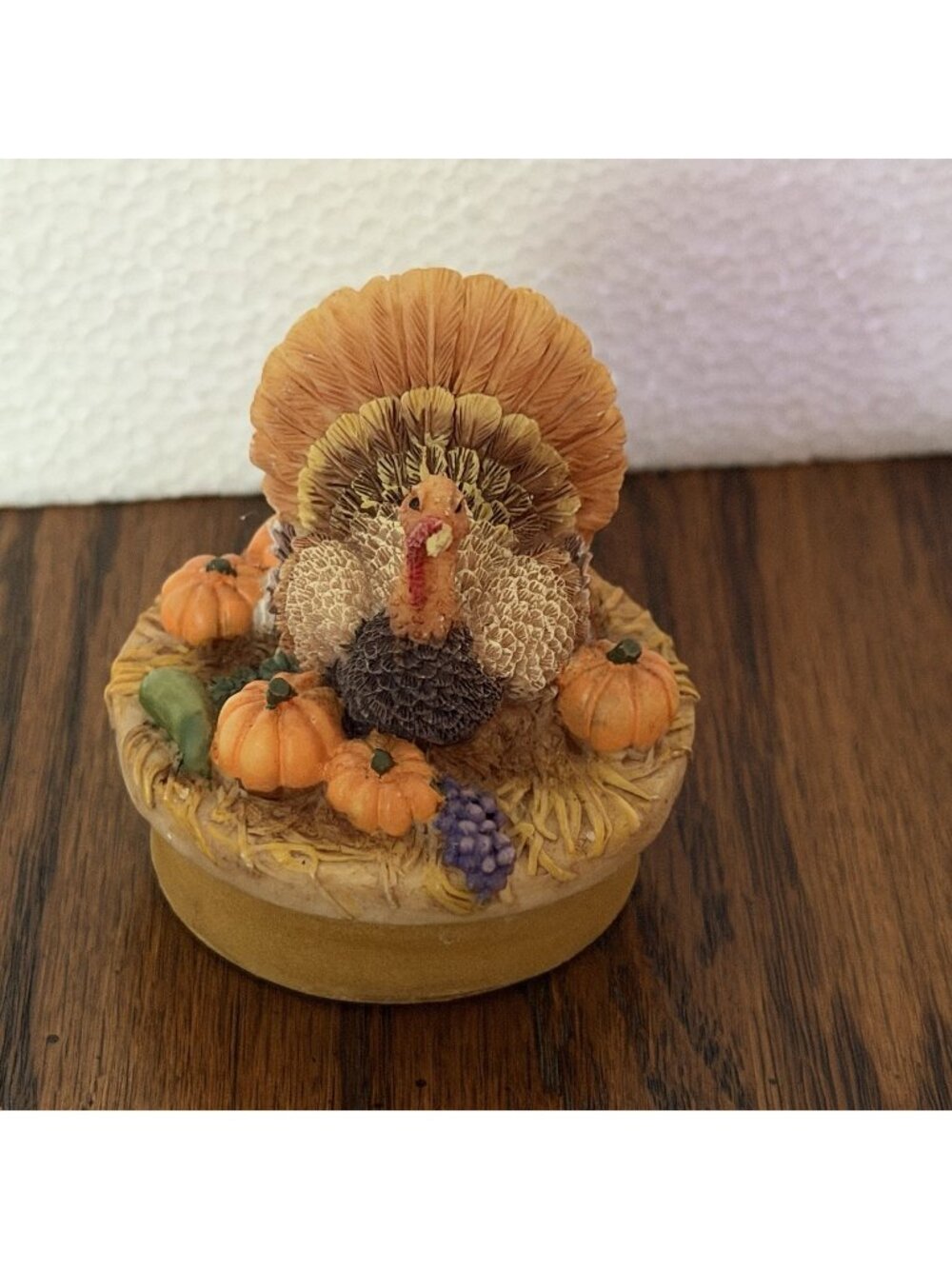 Our America Turkey Candle Teeny Topper Thanksgiving Harvest Resin Pumpkins